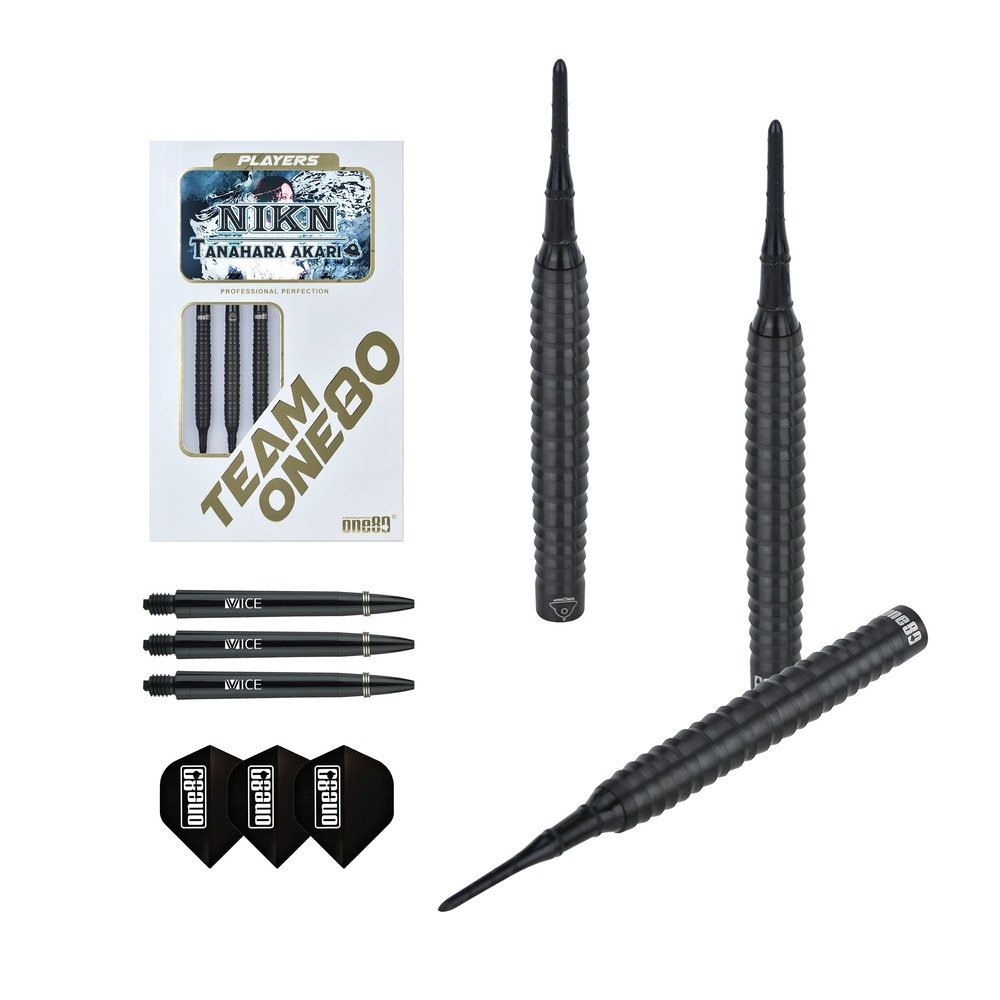 ONE80 Akari Tanahara Black 90% - Soft Tip Darts - Dartshopper.com