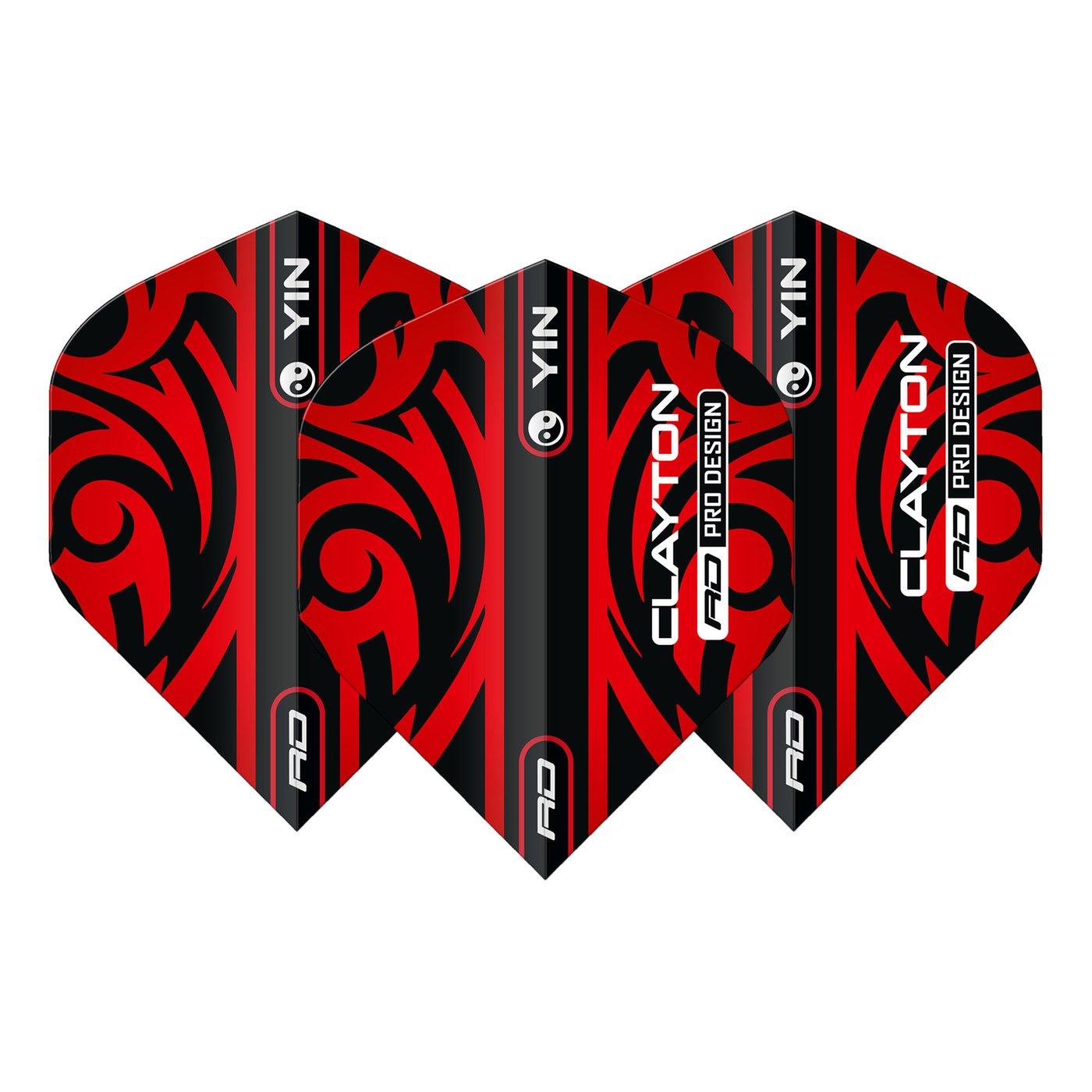 Red Dragon Jonny Clayton Yin Yang Red Green Darts Flights