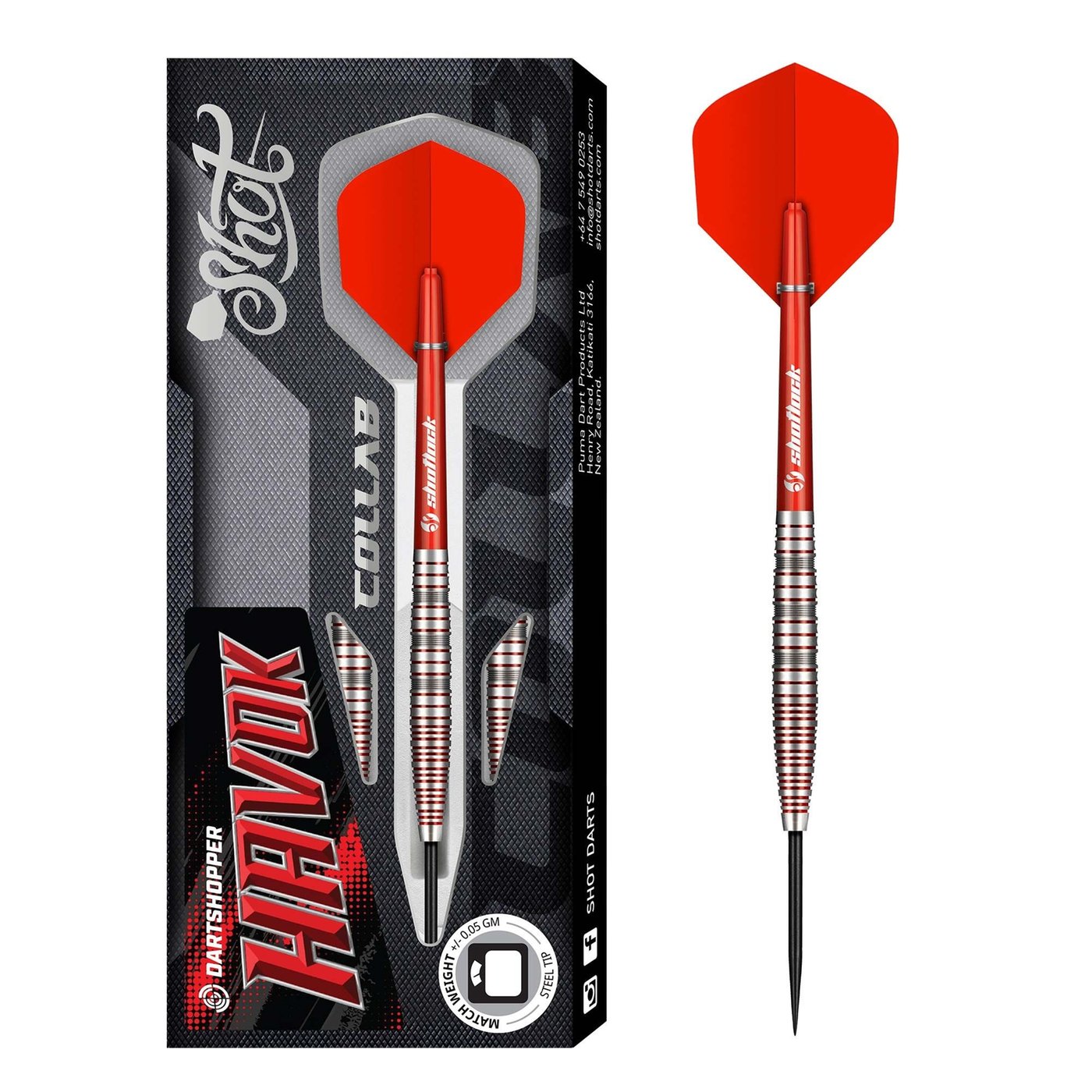 DARTSLIVE  ※ジャンク品 Shot Collab Havok 90% Dartshopper Exclusives - Steel Tip Darts