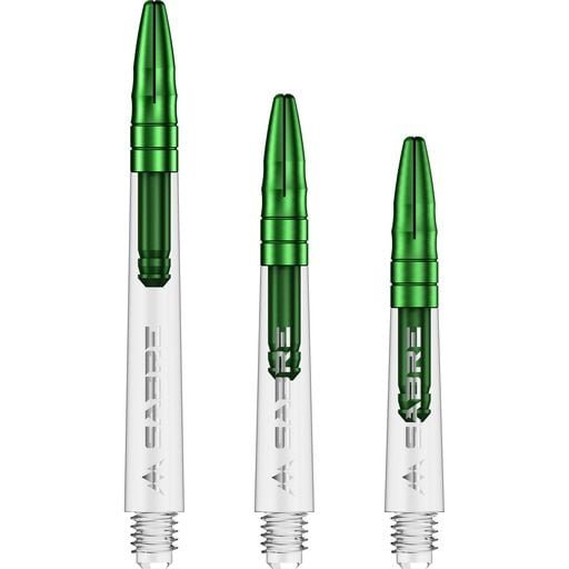Mission Sabre Clear Base Green Darts Shafts
