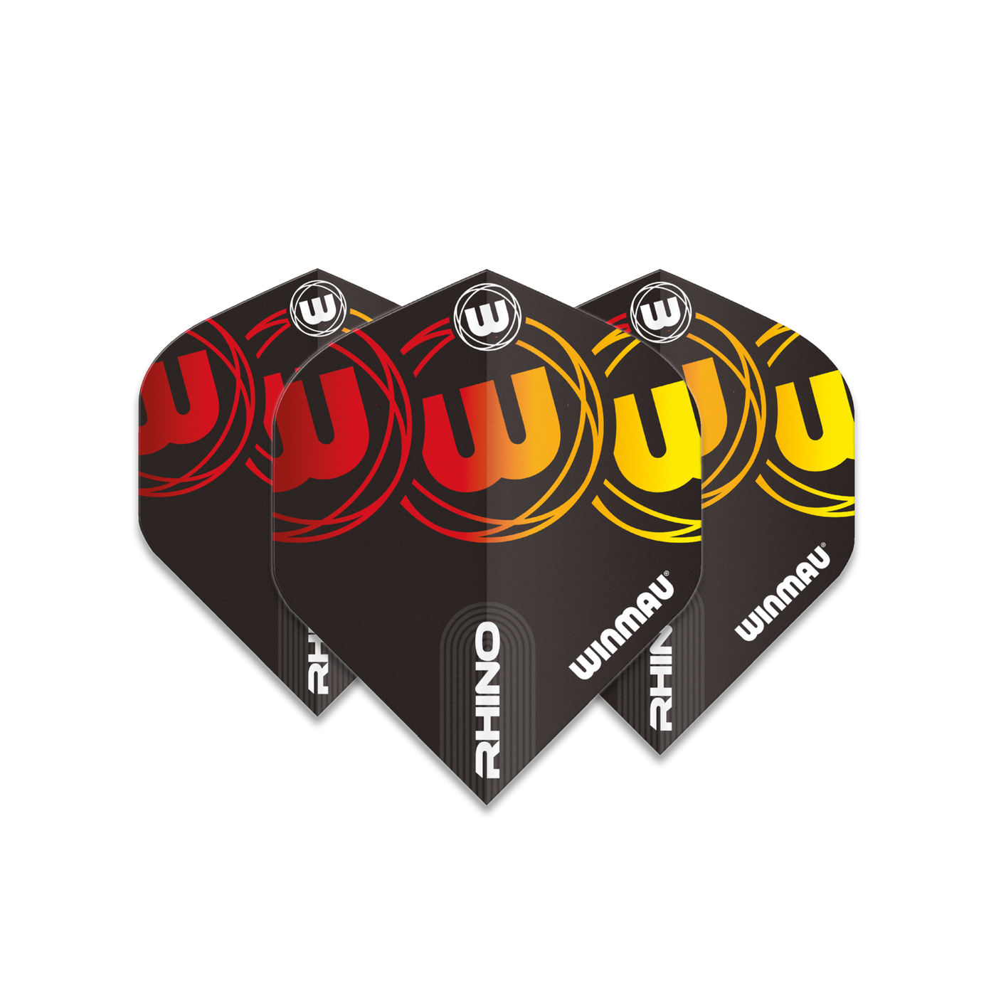 Winmau Rhino Extra Thick Logo Gradient Yellow V2 Darts Flights