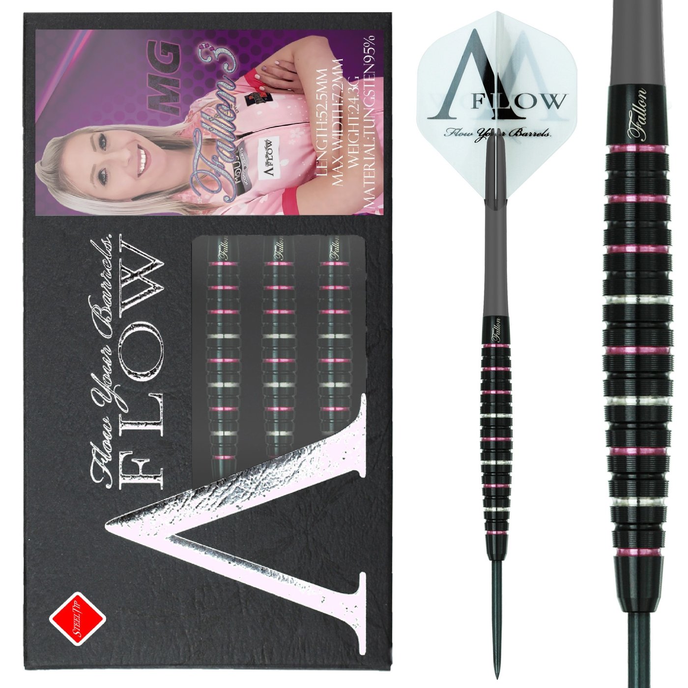 Dynasty A-FLOW Fallon Sherrock - Fallon 3 MG Pink 95% Darts