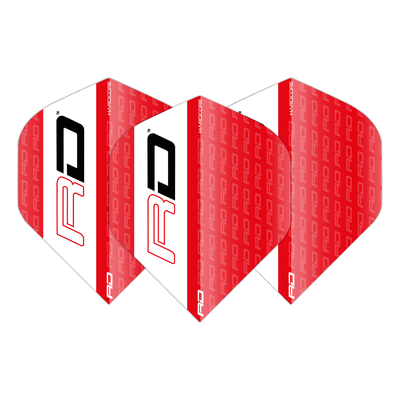 Red Dragon Hardcore XT Red White RD Darts Flights