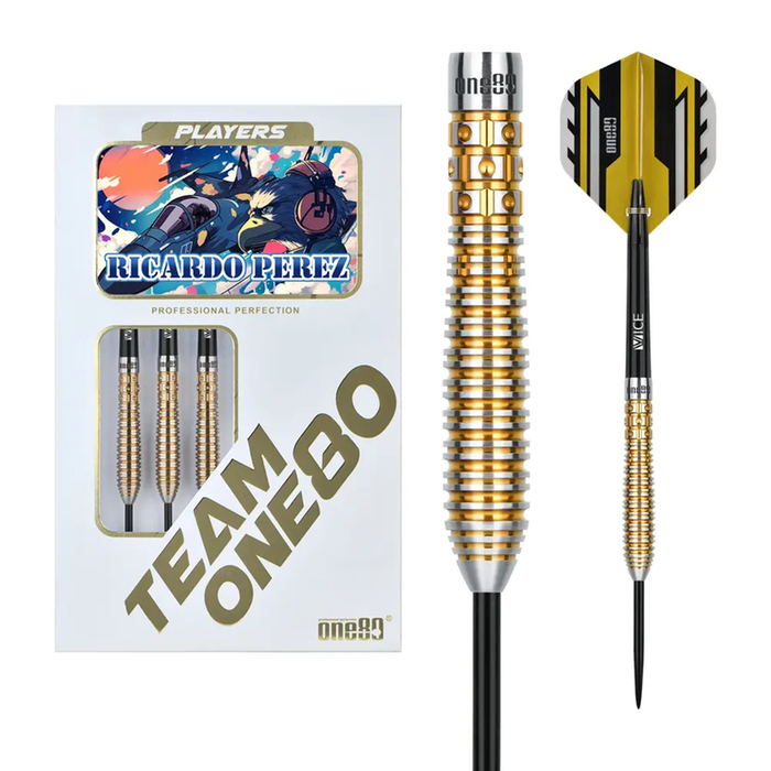 ONE80 Ricardo Perez 90% - Steel Tip Darts - Dartshopper.eu