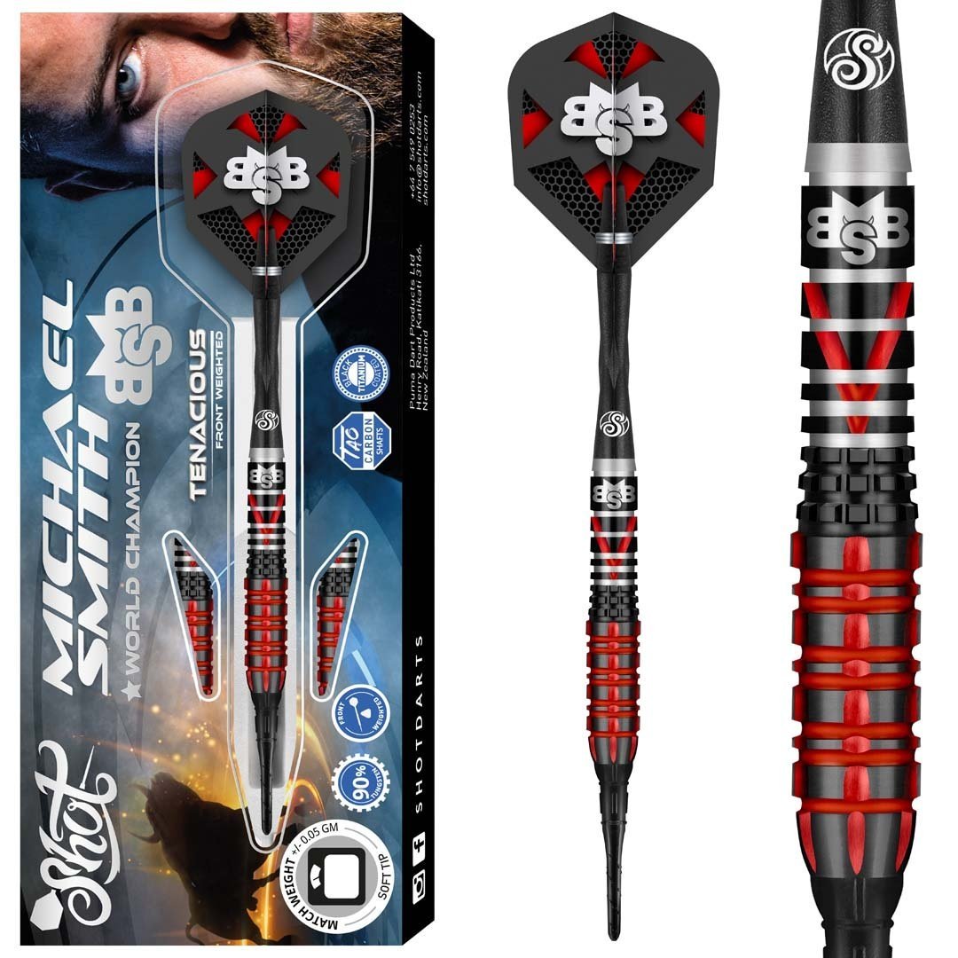 Shot Michael Smith Tenacious 90% Soft Tip Darts