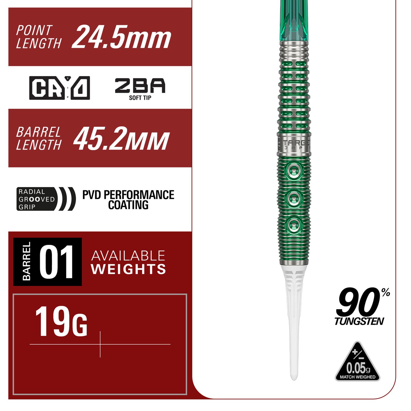 Target Japan Motomu Sakai Xeno G1 90% - Soft Tip Darts