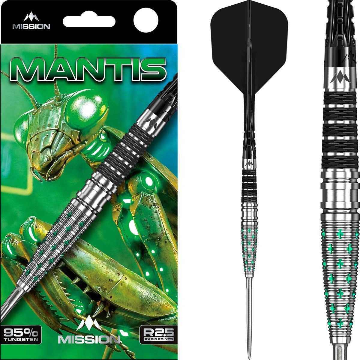 Mission Mantis Rapid Point 95% - Steel Tip Darts
