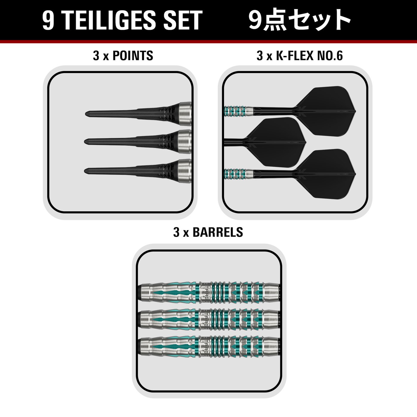 Target Japan Black Marque Pierce 90% - Soft Tip Darts