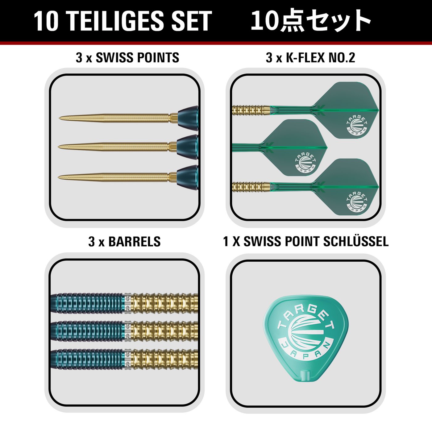 Target Japan Tung Suk Zenith G2.5 Swiss Point 90% - Steel Tip