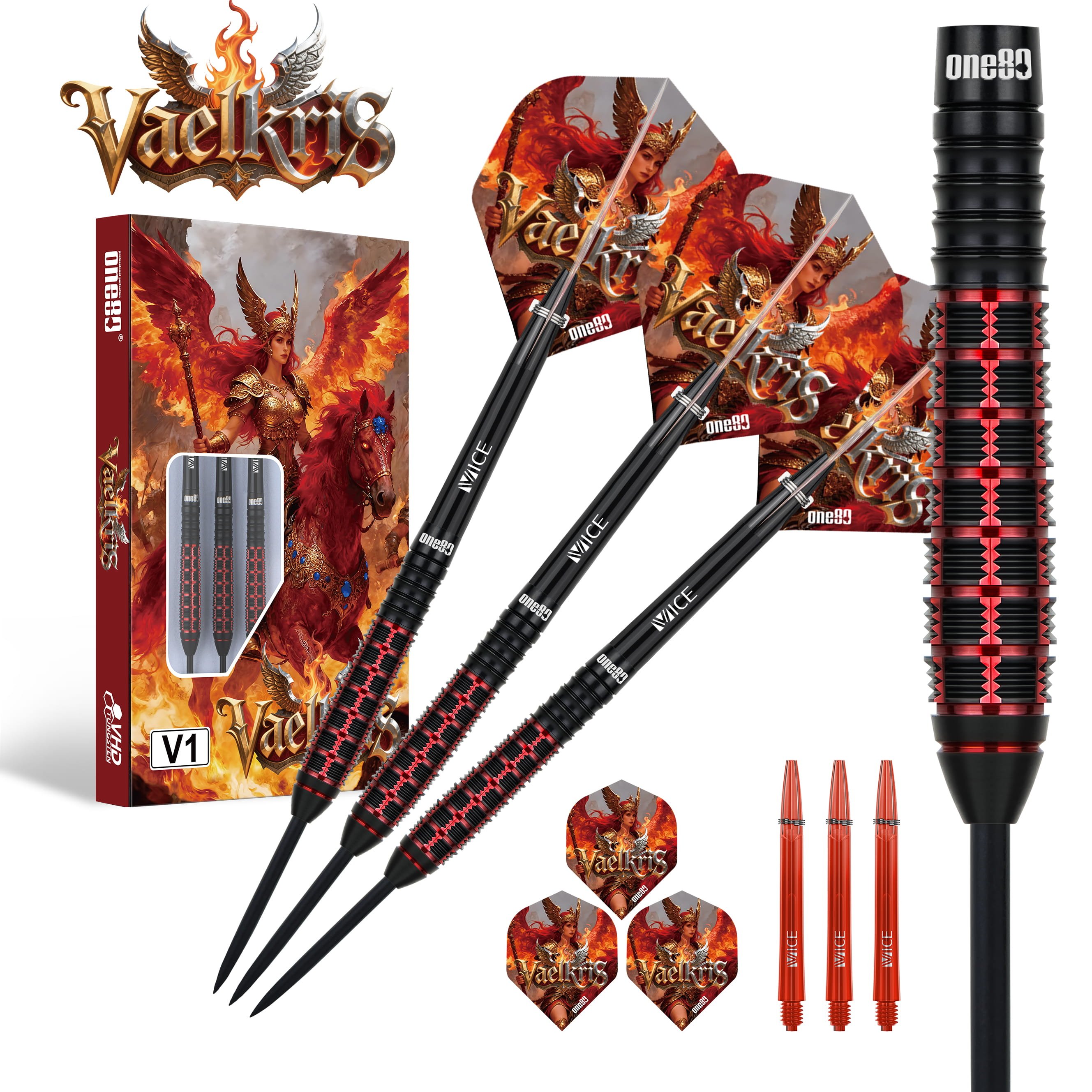 ONE80 Vaelkris V01 90% Steel Tip Darts - Dartshopper