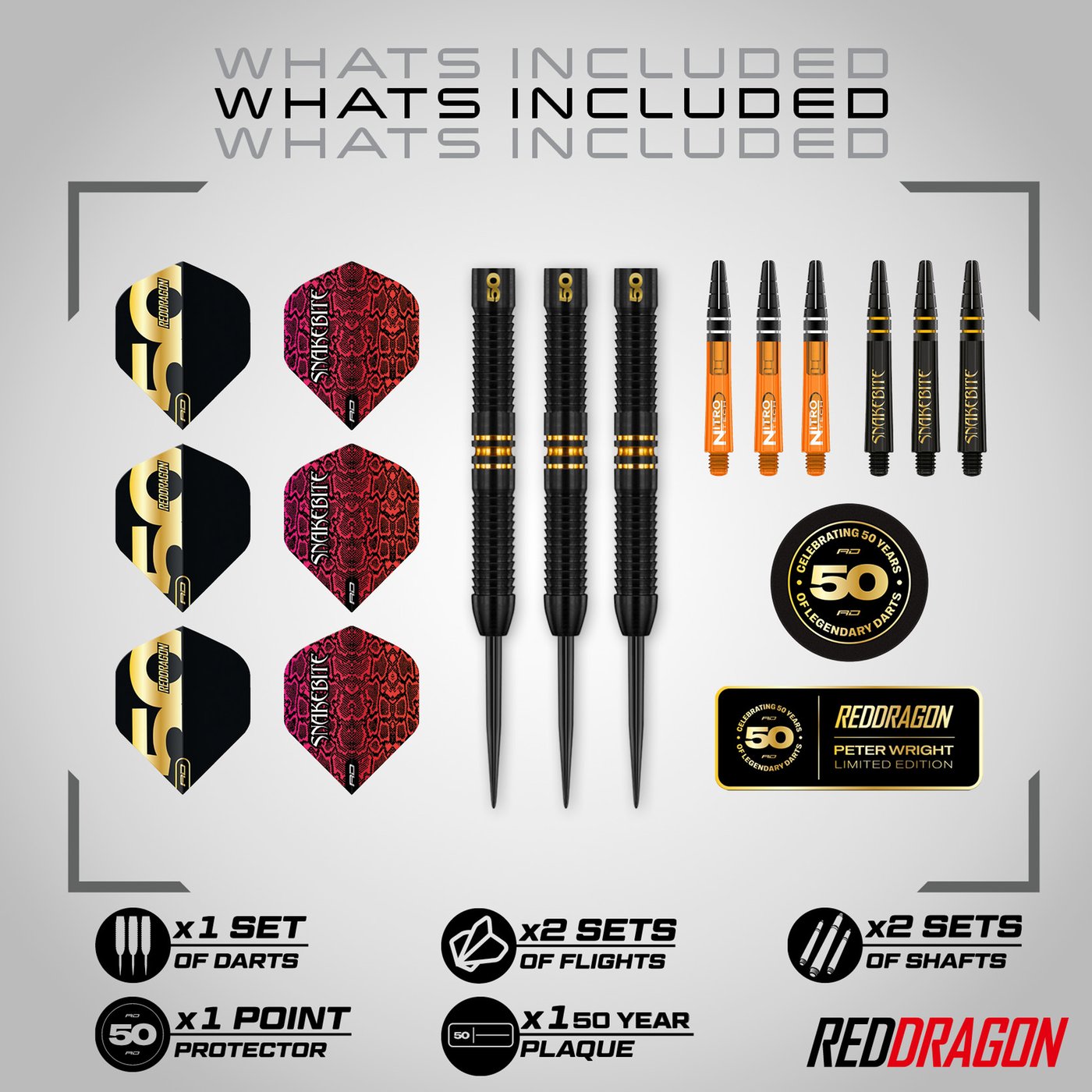 Red Dragon Peter Wright 50 Years Anniversary Limited Edition 90