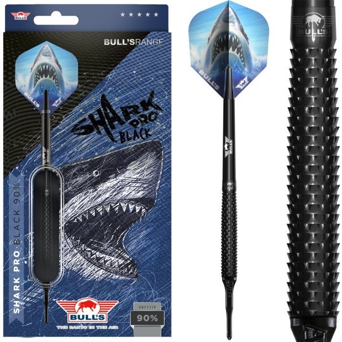 Bull's Shark Pro Black 90% - Soft Tip Darts