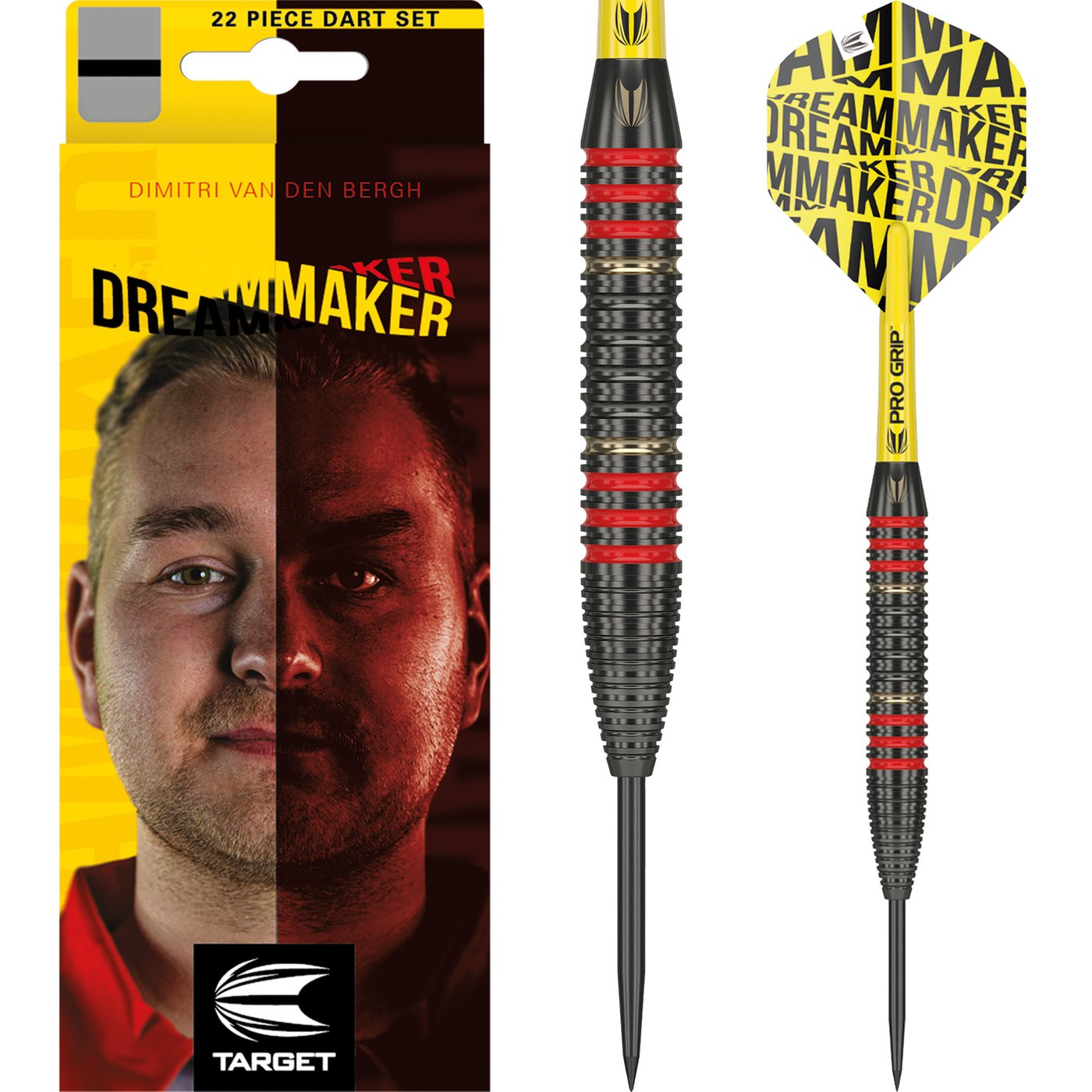 Target Dimitri van den Bergh Brass Set 22 Pieces Darts