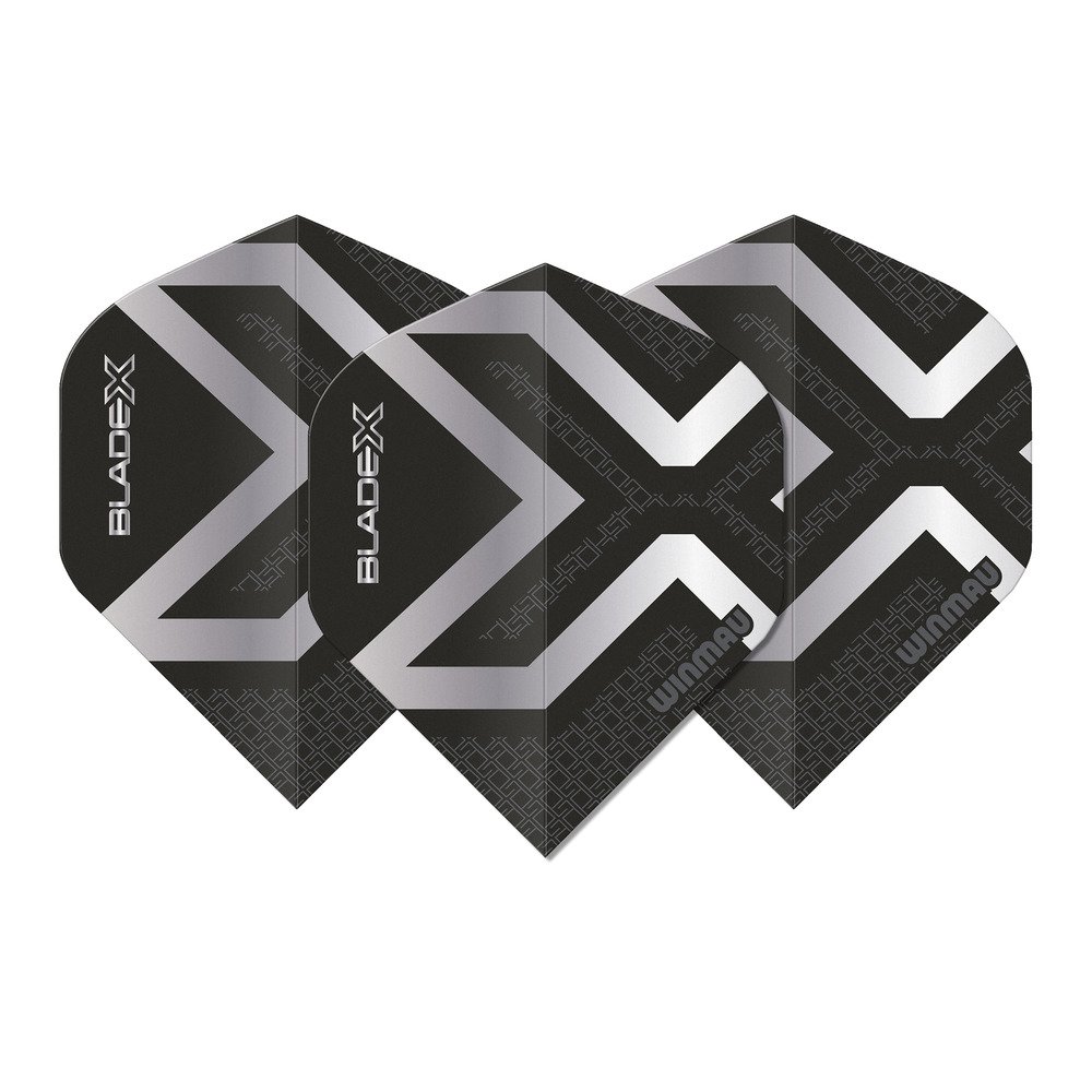 Winmau Blade X Prism Delta Metallic Black Silver - Dart Flights
