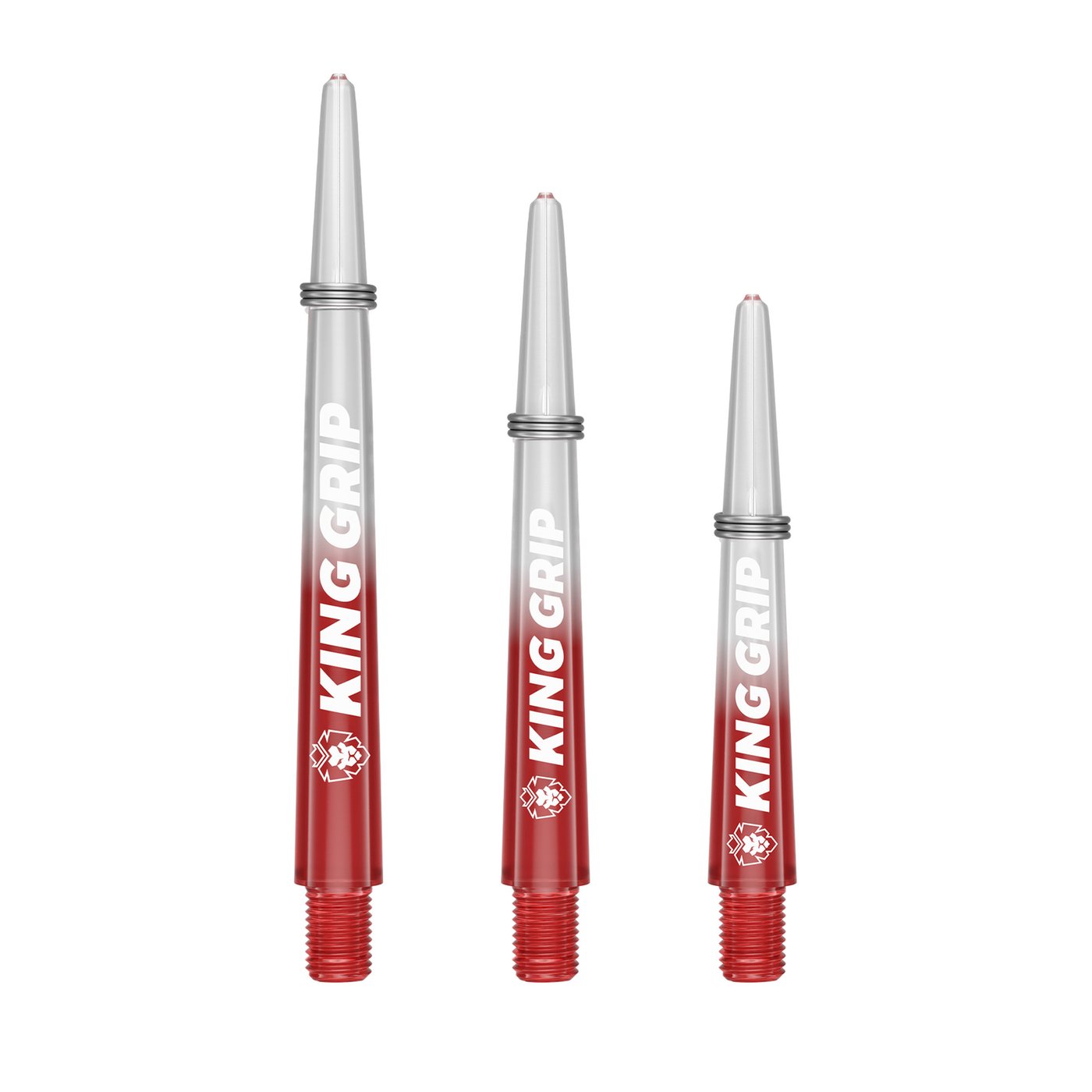 KOTO King Grip Colours Red Clear Darts Shafts