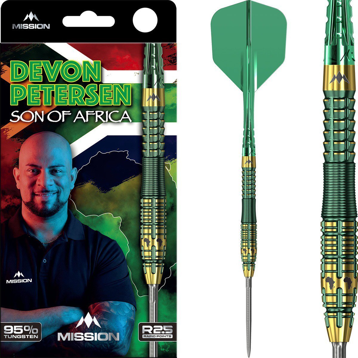 Mission Devon Petersen Rapid Point 95% - Steel Tip Darts