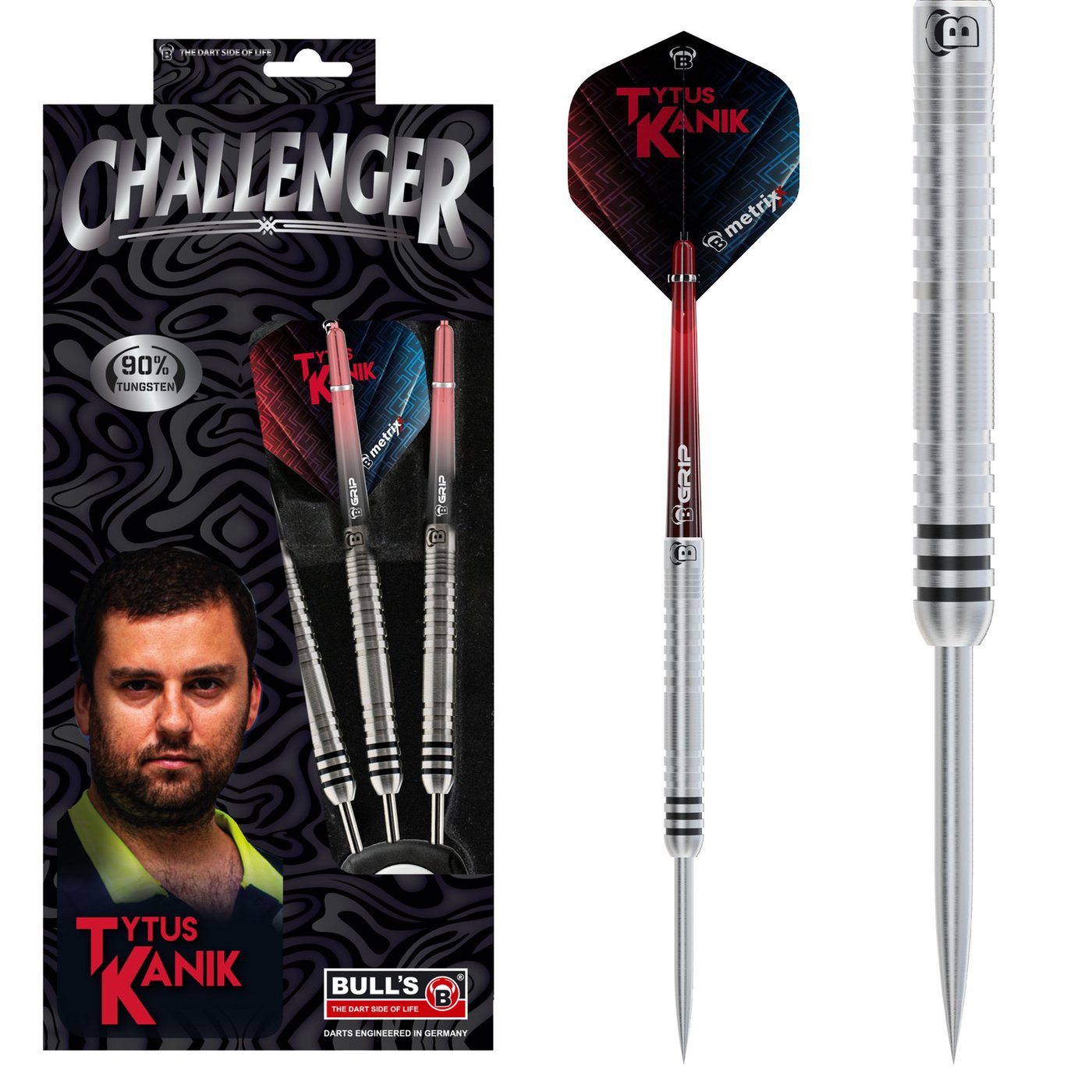 BULL'S Challenger Tytus Kanik 90% - Steel Tip Darts