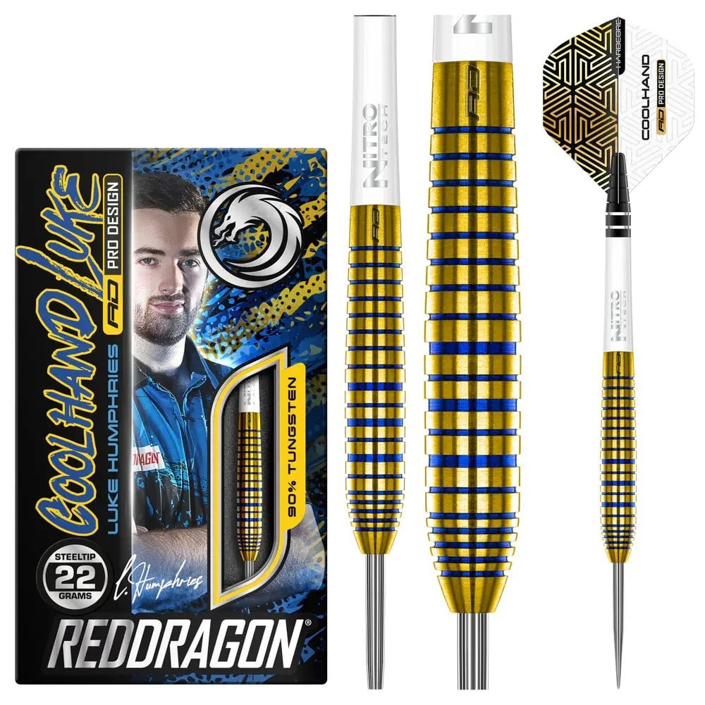 Dardos Red Dragon Luke Humphries TX3 Oro 90% Punta de Acero