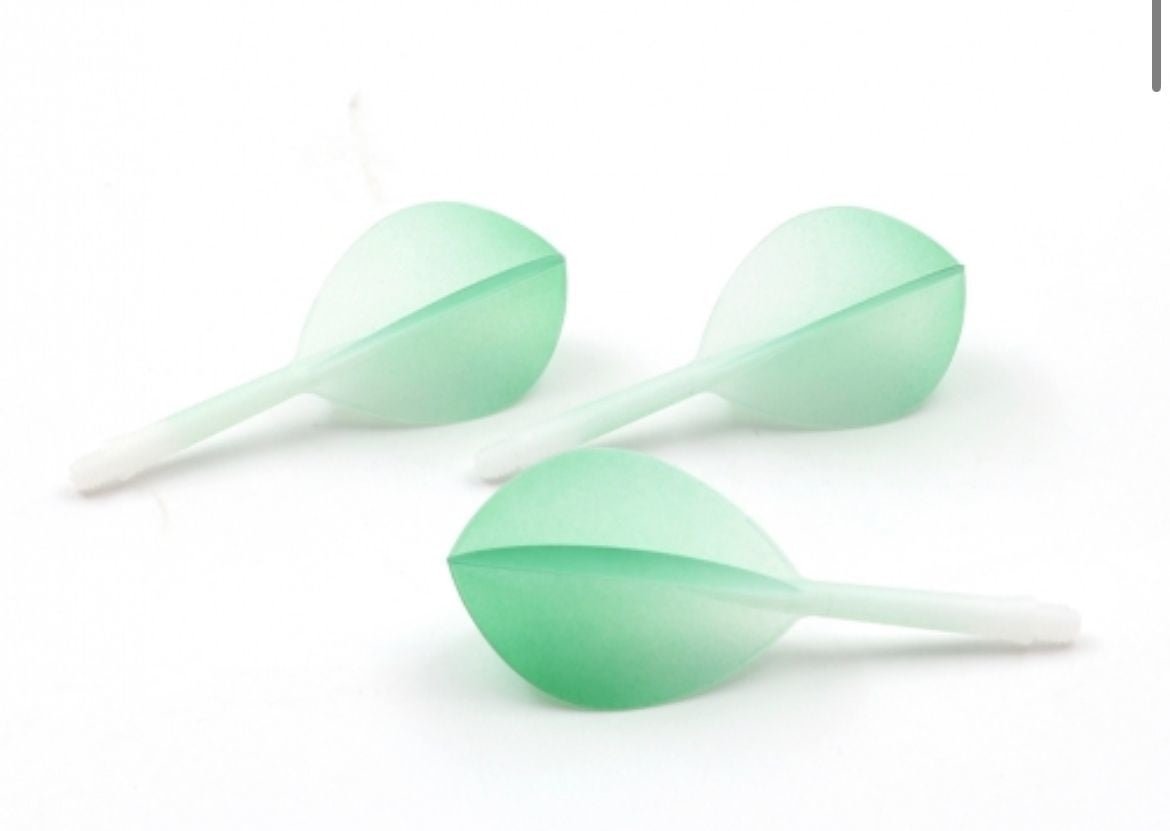 Cuesoul ✓ Tero System AK5 Rost Teardrop ✓ Gradient Light Green Darts Flights