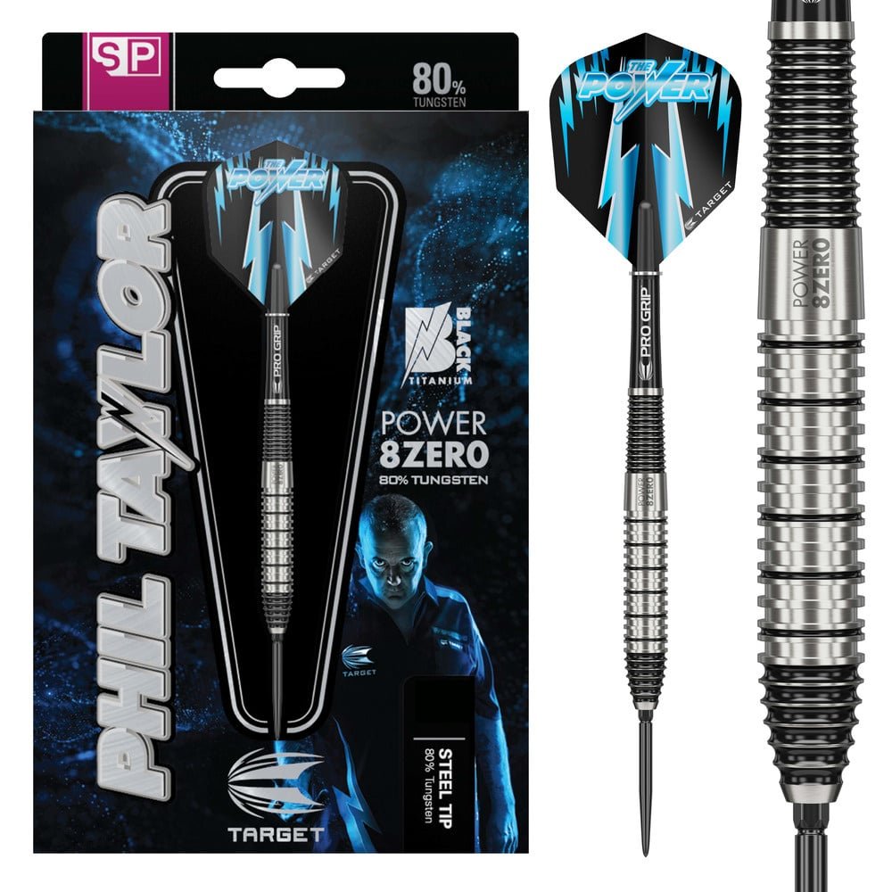 Dardos Target Phil Taylor Power 8ZERO 2 Swiss Point 80% Punta de Acero