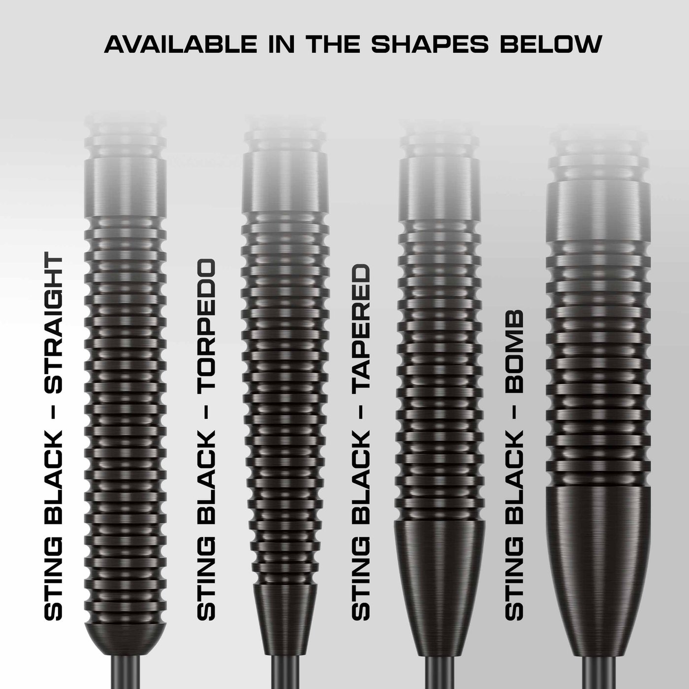 KOTO Sting Black Straight 90% - Steel Tip Darts - Dartshopper.com