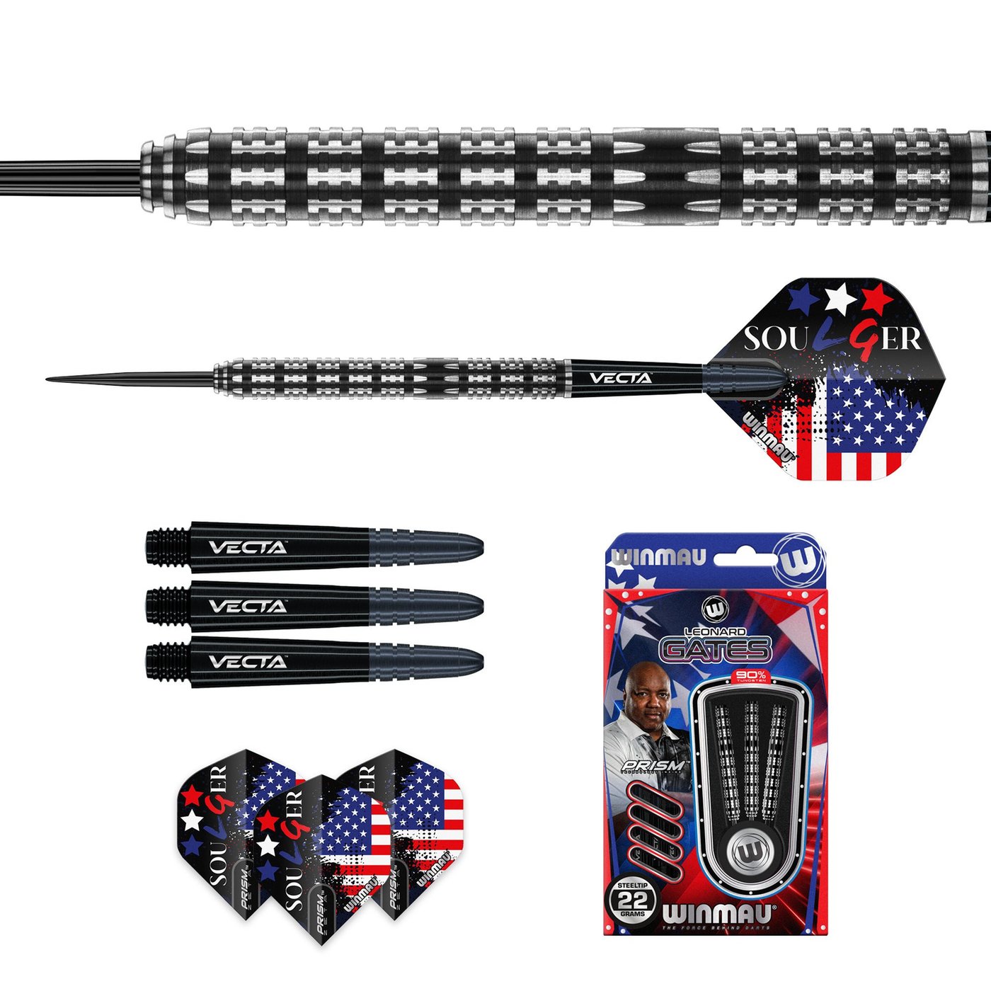Winmau Leonard Gates 90% Steel Tip Darts