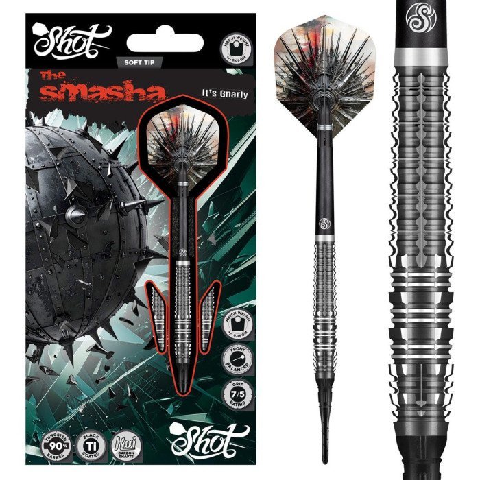 Shot Gnarly Smasha 90% - Soft Tip Darts - Dartshopper.eu