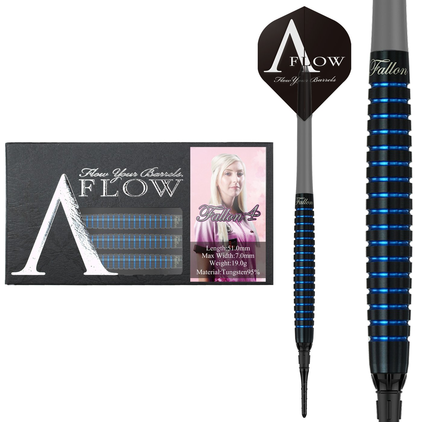 Dynasty A-FLOW Fallon Sherrock - Fallon 4 95% Soft Tip Darts