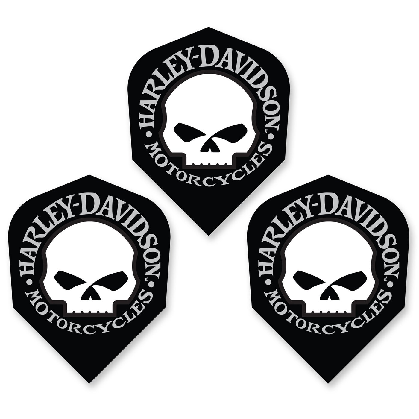 DW Harley Davidson White Skull NO6 Darts Flights
