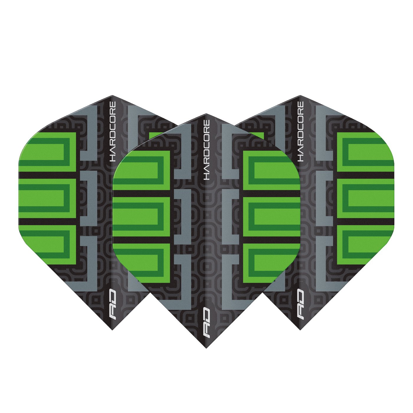 Red Dragon Hardcore Radical Black & Green Blocks - Dart Flights