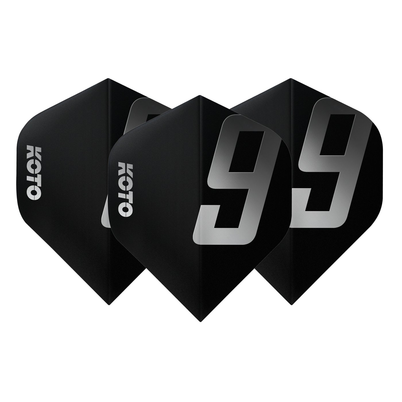 KOTO 9 Edition Metallic NO2 Black & White - Dart Flights
