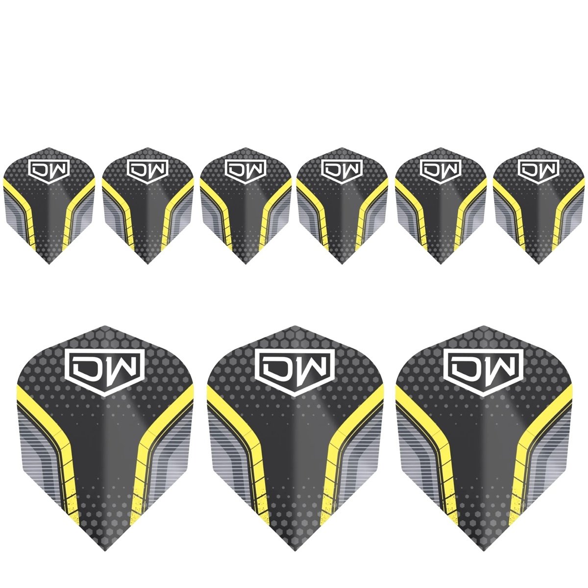 DW Avenger 01 Yellow 3 Set NO6 Darts Flights