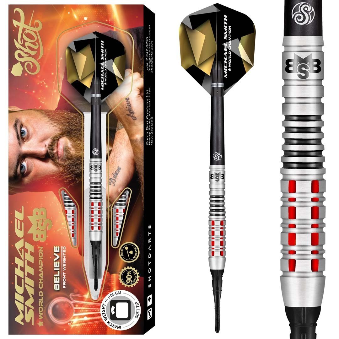 Shot Michael Smith Believe 90% - Soft Tip Darts