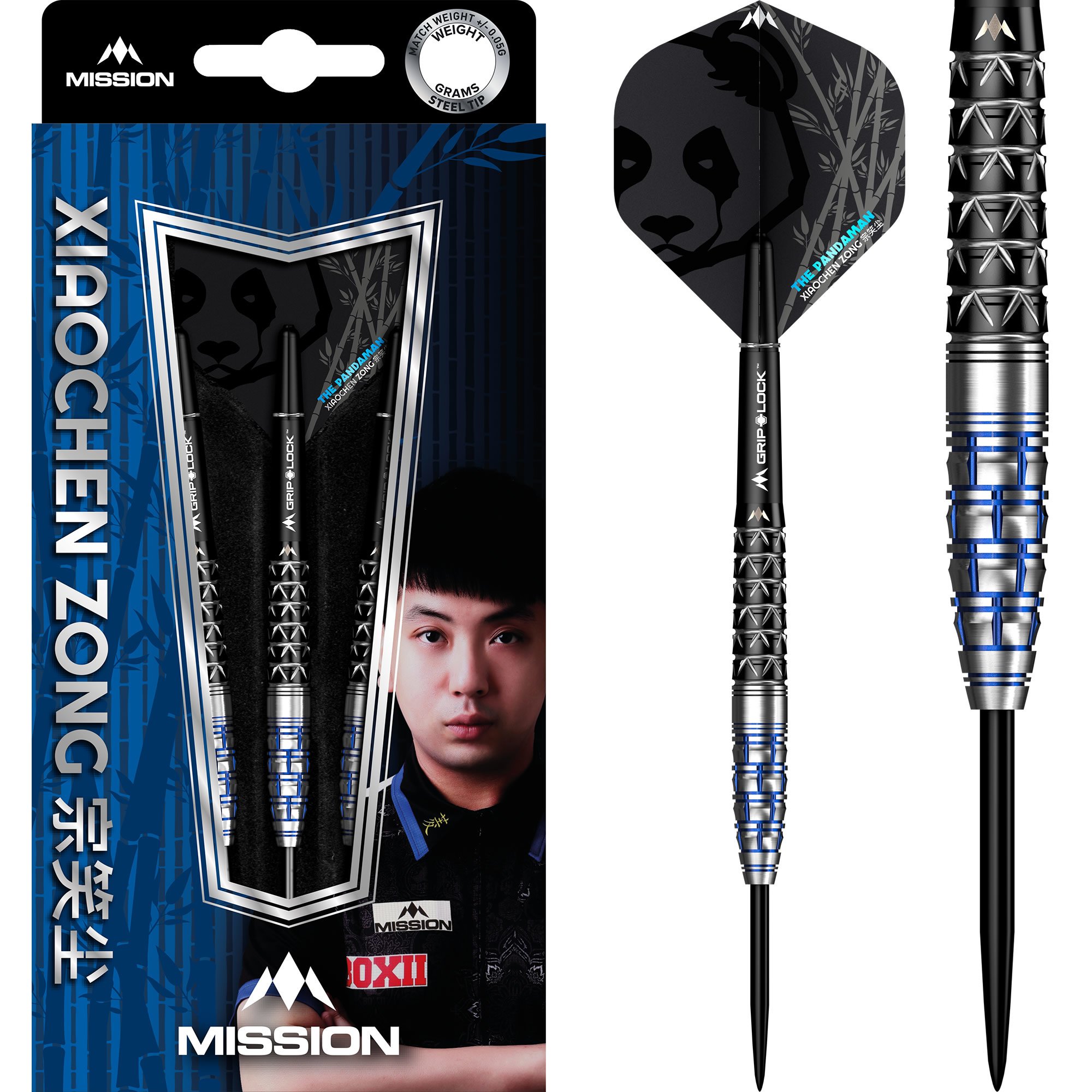 Mission Xiaochen Zong Black & Blue PVD 95% Darts