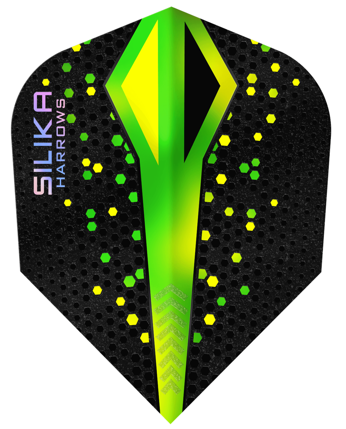Harrows Silika Colour Shift Green NO6 Tough Crystalline Coated Darts Flights