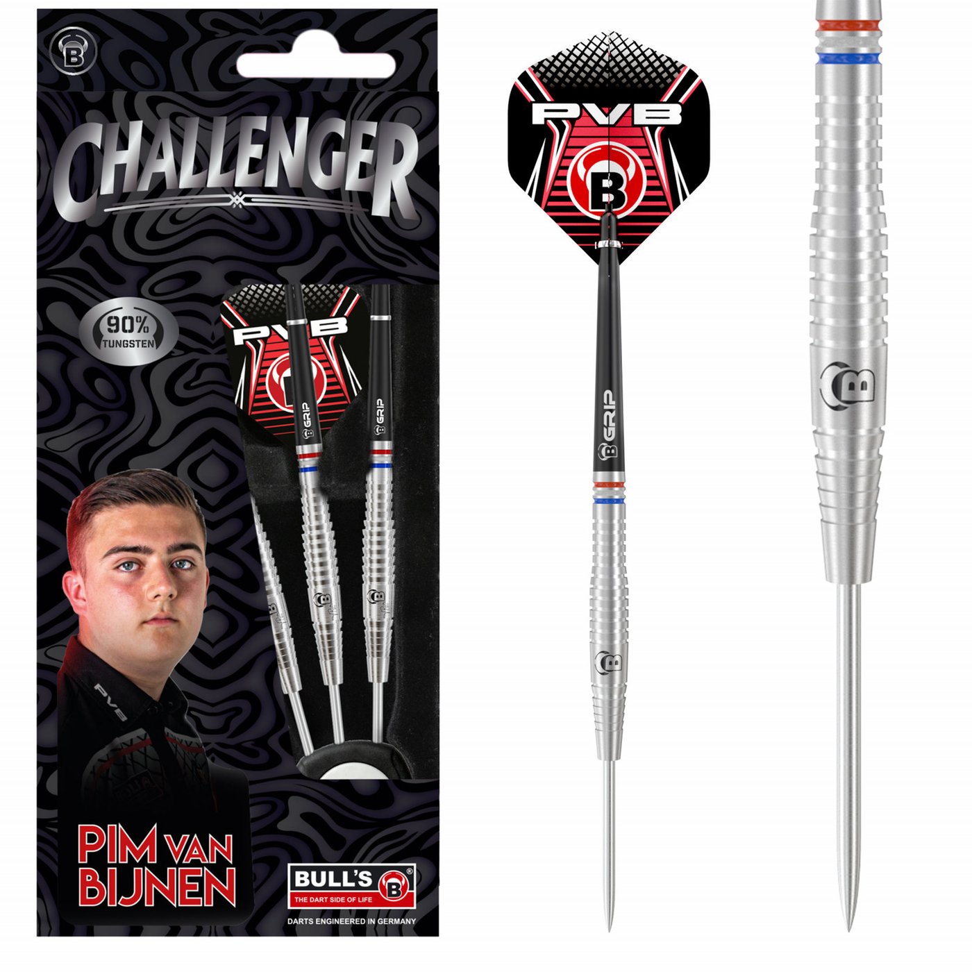 BULL'S Challenger Pim van Bijnen 90% - Steel Tip Darts
