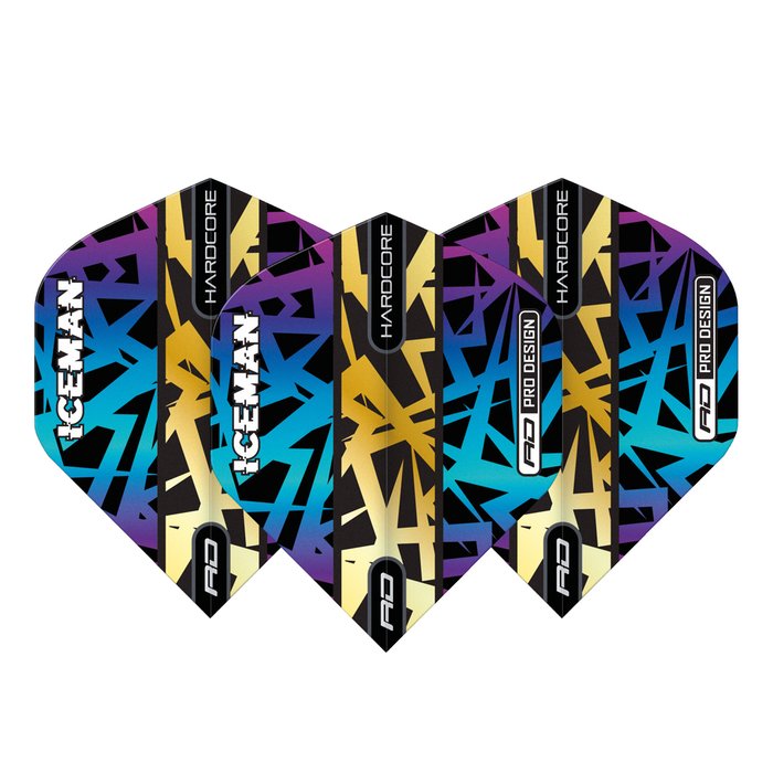 Red Dragon Gerwyn Price Hardcore Premium Rainbow & Gold Darts Flights