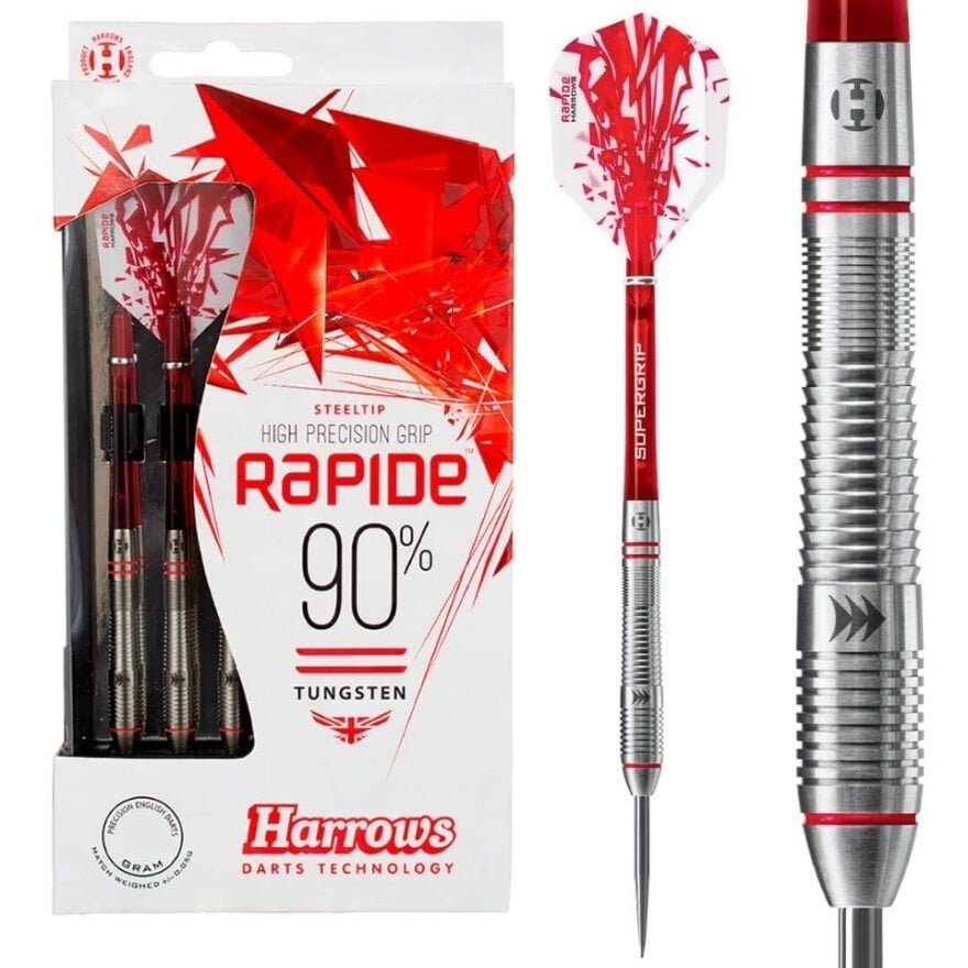Harrows Rapide 90% ringed 22-24-26 g - Steel Tip Darts