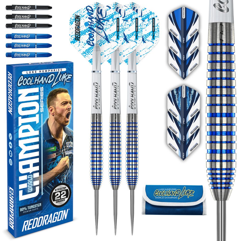 [Tweedekans] Red Dragon Luke Humphries Coolhand Blue Series 90% Dartshopper Exclusives-22gram