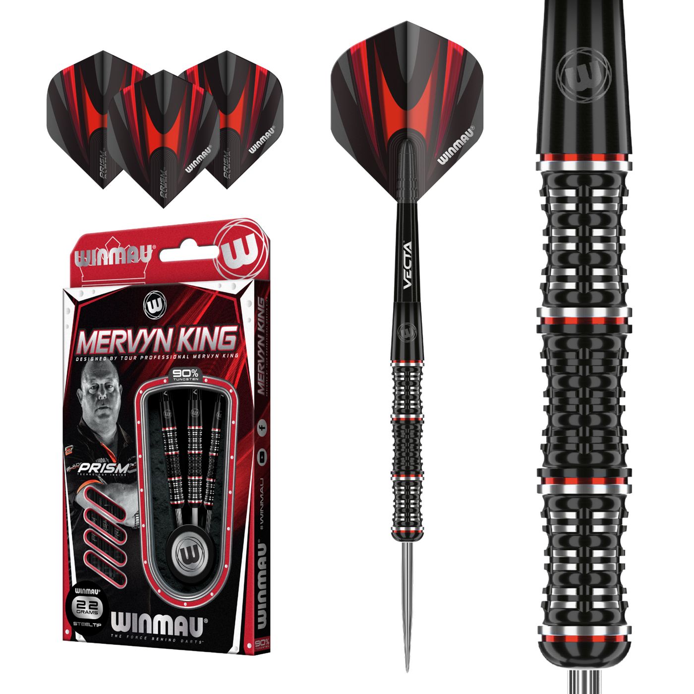 [Tweedekans] Winmau Mervyn King Special Edition 90% 20 Gram
