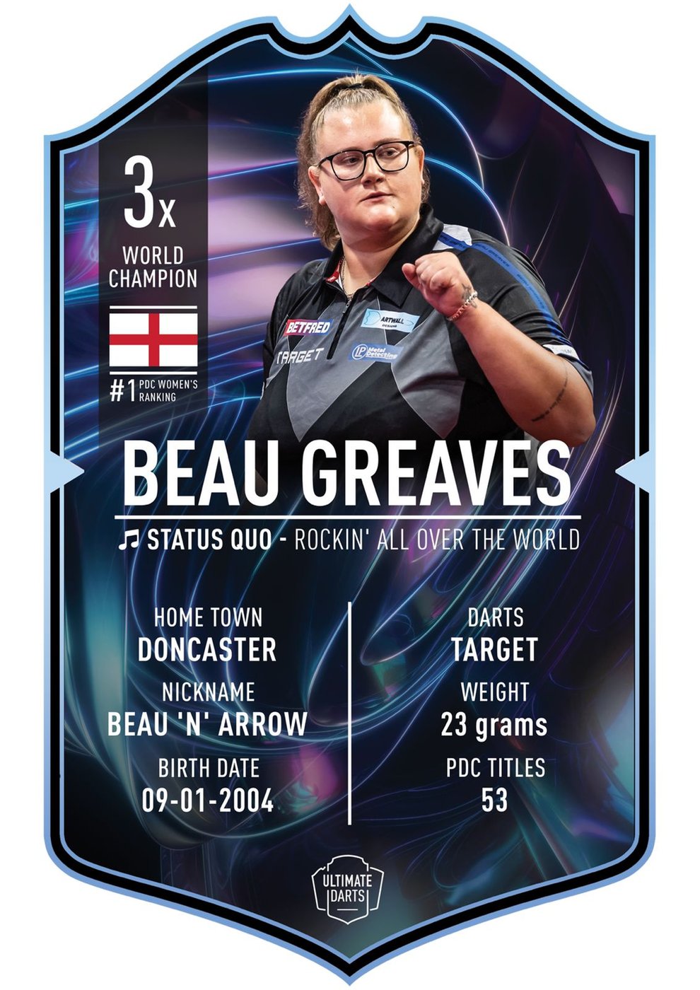 Ultimate Darts Card Beau Greaves 2026