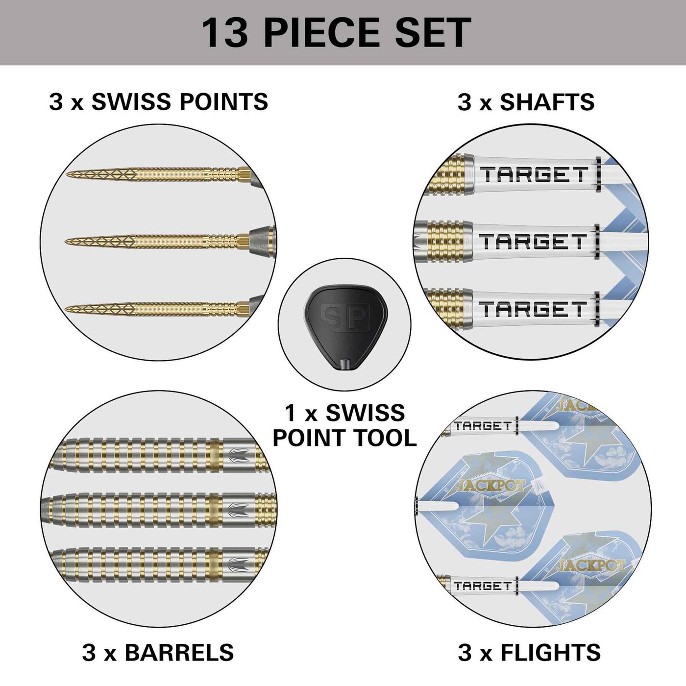 Target Adrian Lewis Showdown Swiss Point 95% Steel Tip Darts