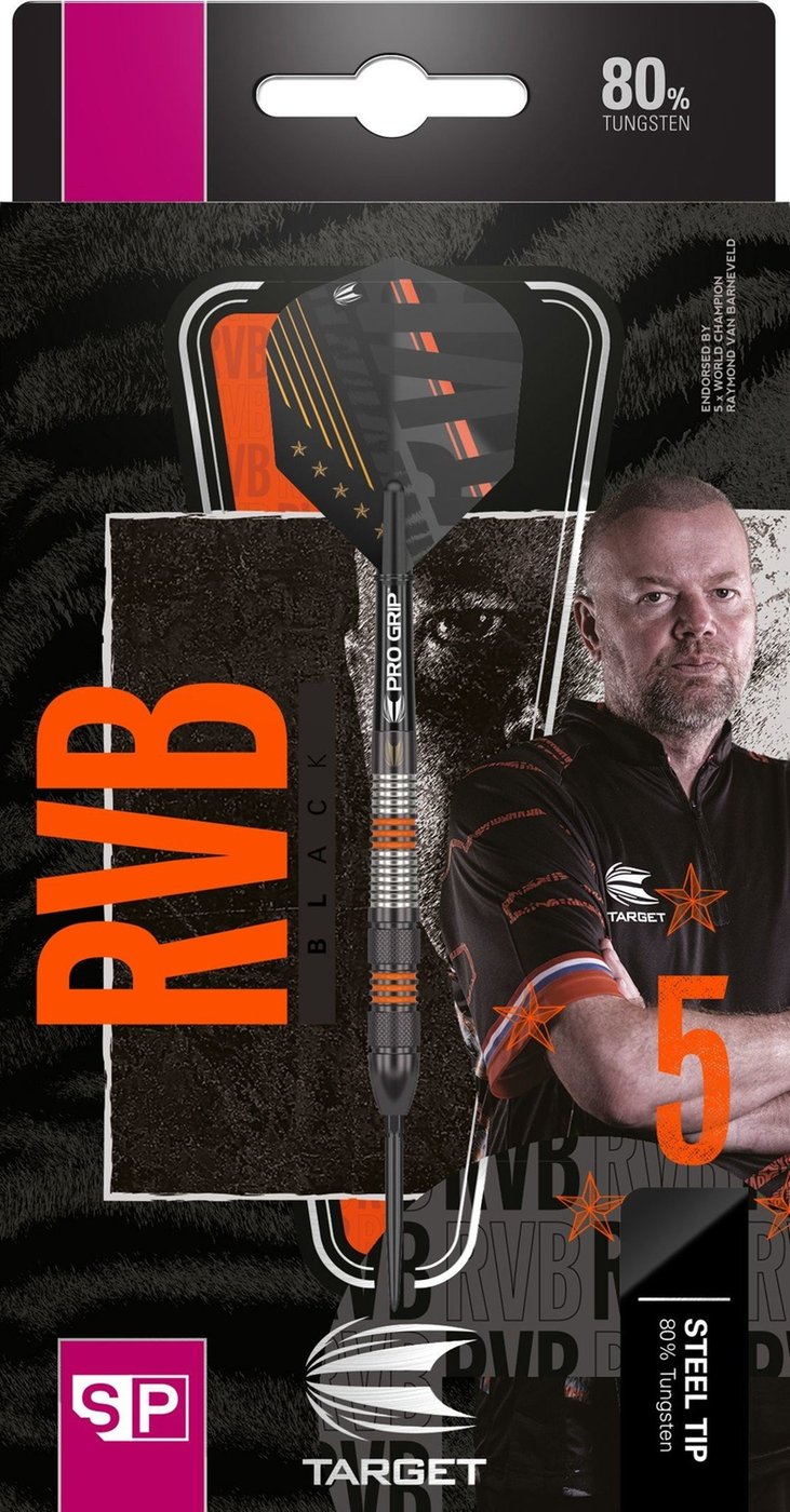 Target Raymond van Barneveld RVB 80% Black Swiss Point Steel Tip Darts
