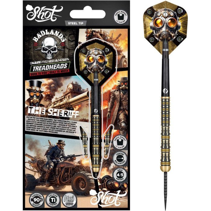 Shot Badlands The Sheriff 90% - Steel Tip Darts - Dartshopper.com