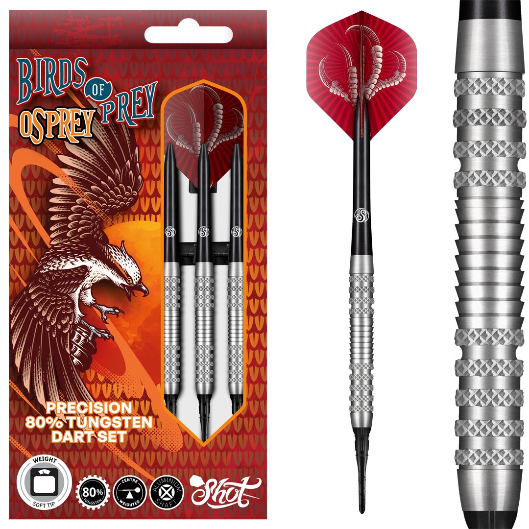 [Tweedekans] Shot Birds Of Prey Osprey 80% - Soft Tip Darts-18gram