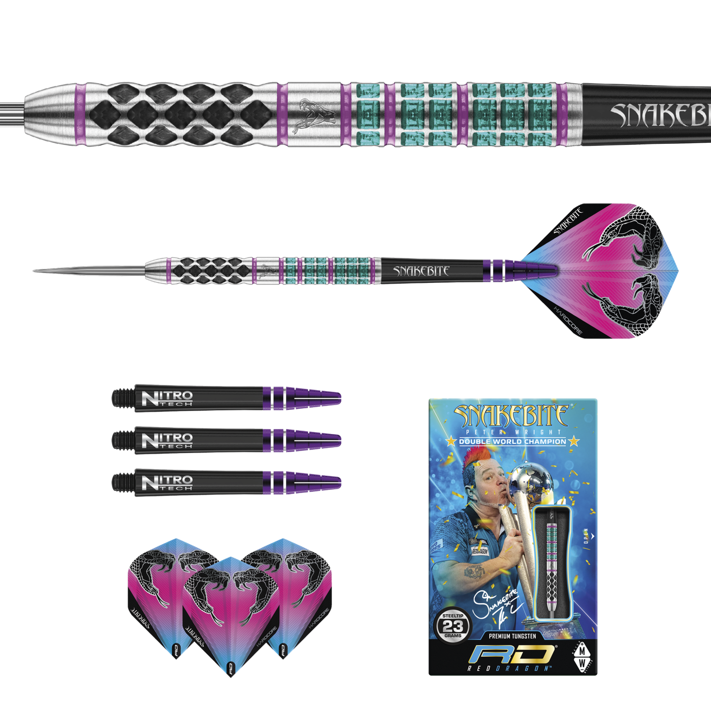 Red Dragon Peter Wright Supa Venom 90% Darts