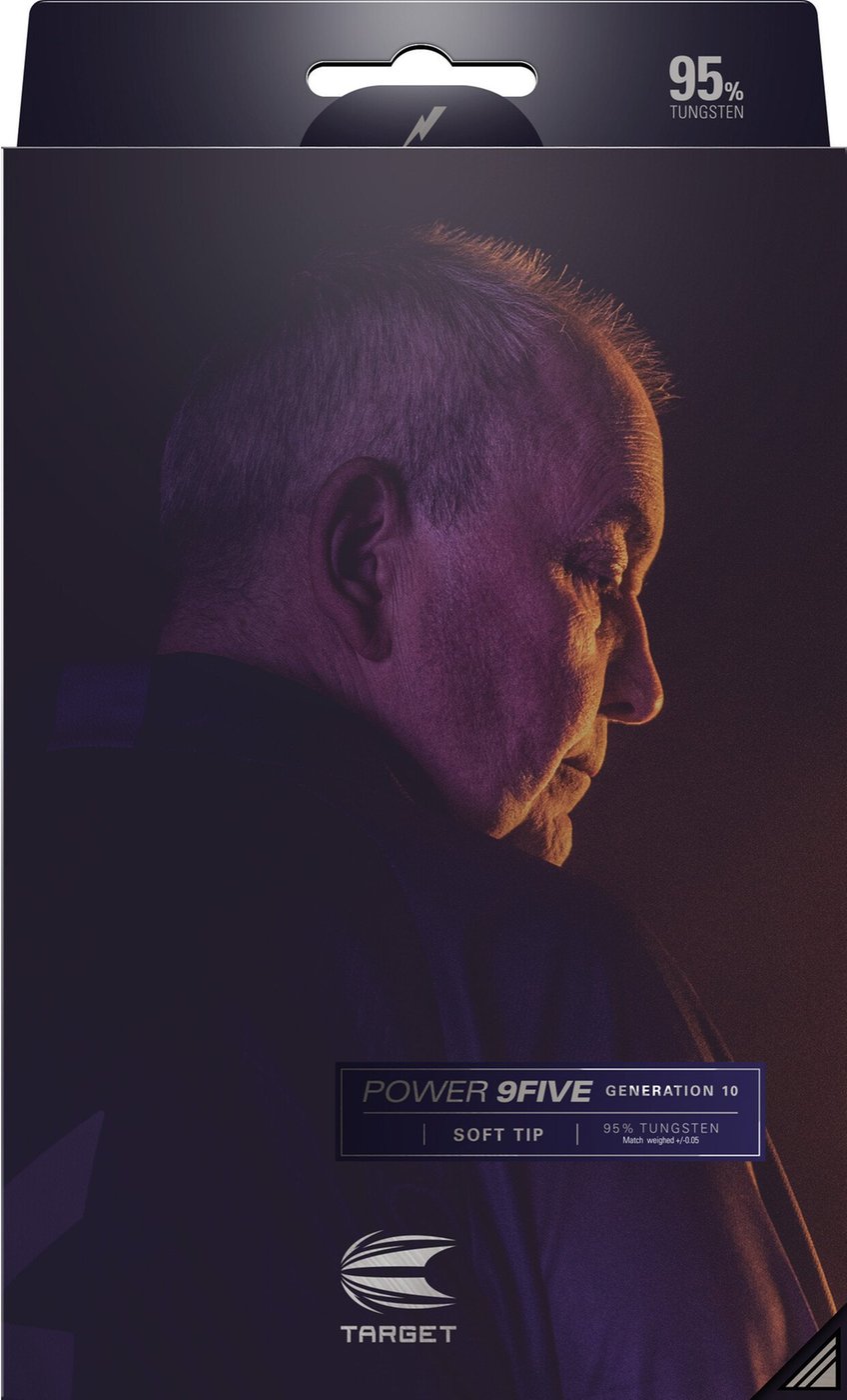 Phil Taylor Signature Darts Target Darts Power 9FIVE G5 22g Steel Tip Darts - Phil Taylor Signature Series With Trapezoidal Grip Daytona Fire - View #10