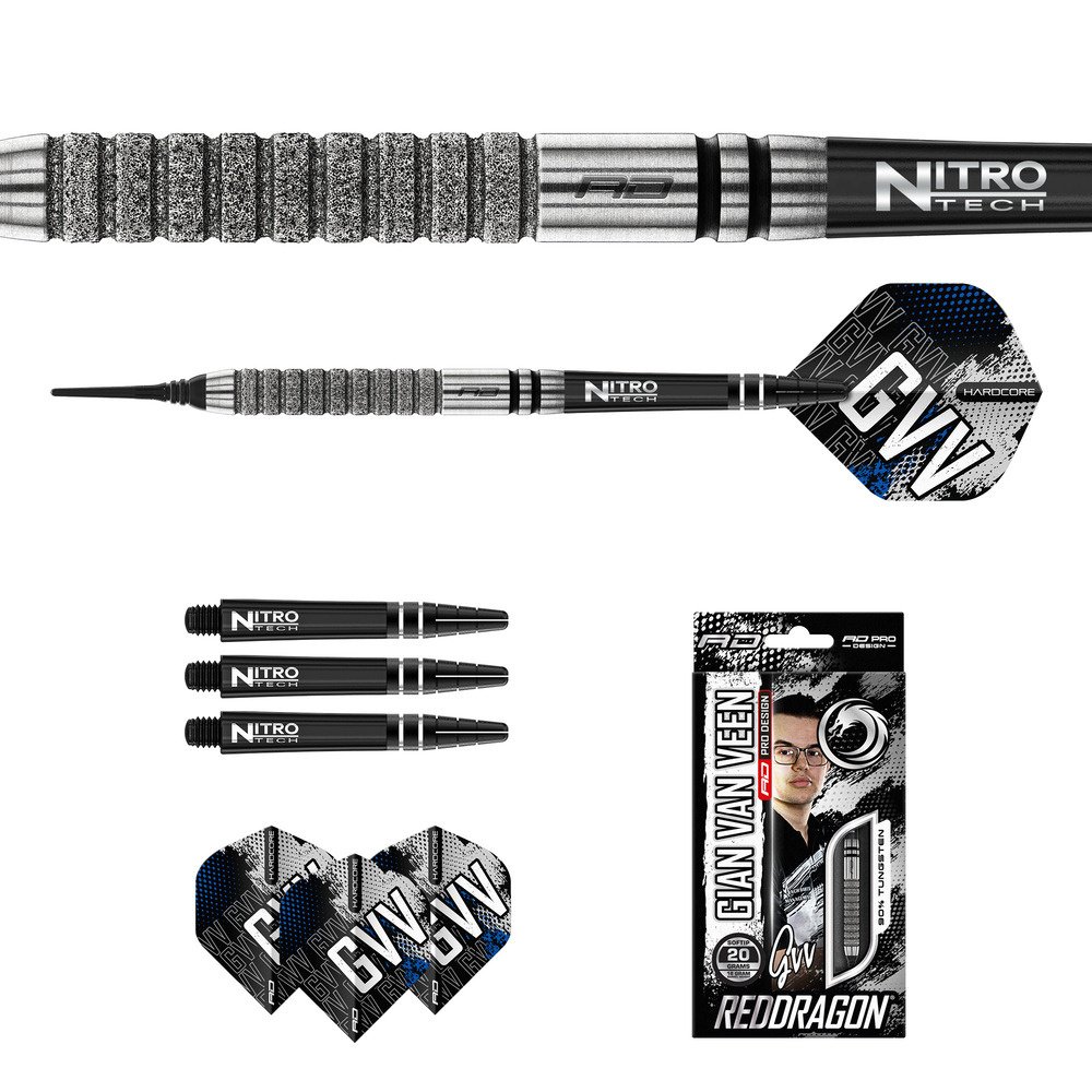 Red Dragon Gian van Veen Tour Edition 90% Soft Tip Darts