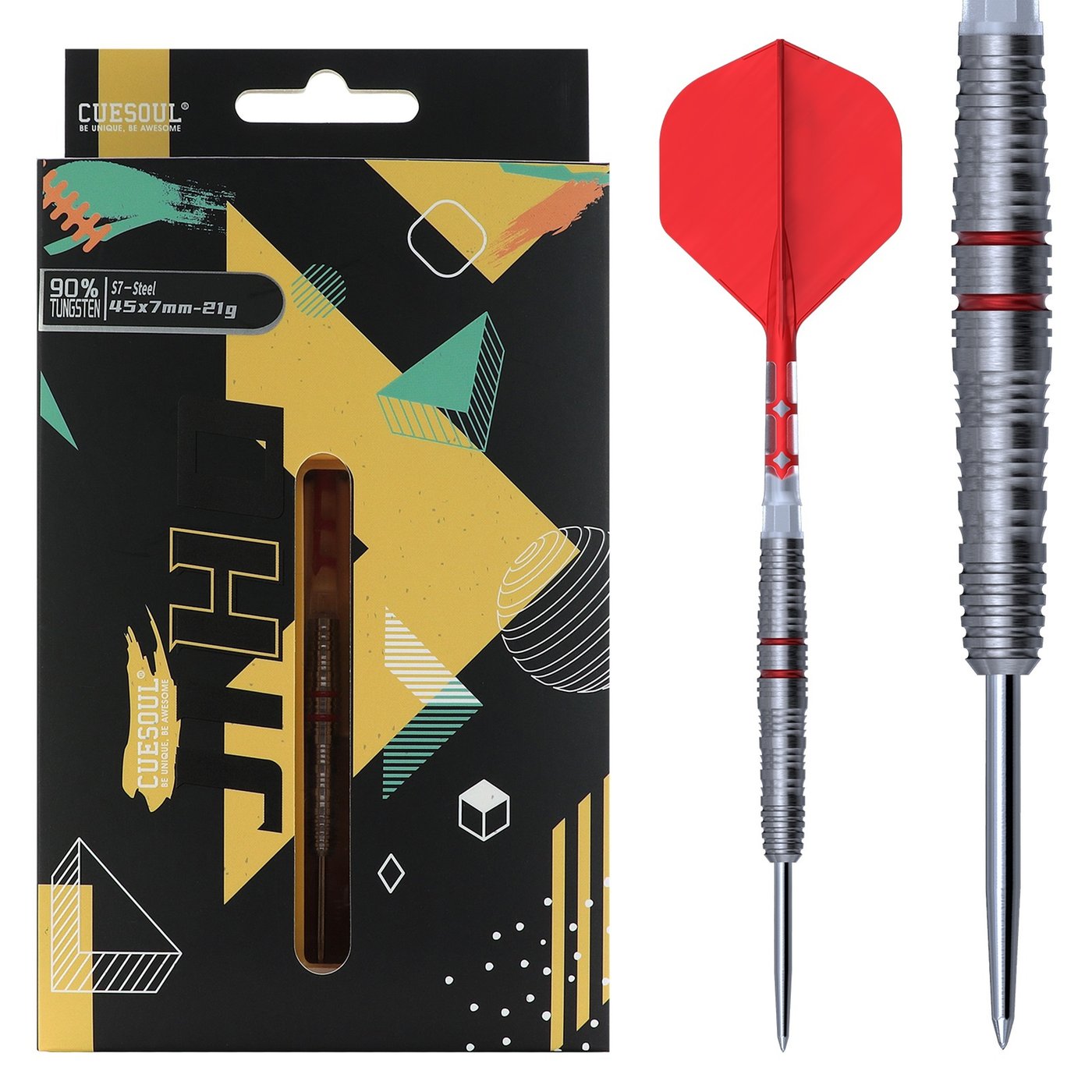 Cue Soul CUESOUL ROST T19 Asta E Aletta Per Freccette Integrate In Carbonio Black Scorpion Darts