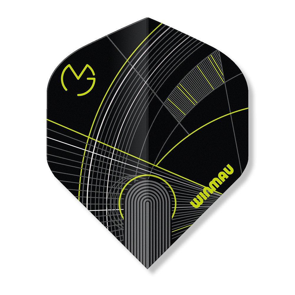 Winmau Michael van Gerwen Prism Delta Grey Green MVG - Alette per Freccette